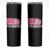Feminism Feminist Pink American Flag Skinny Tumbler Patriotic Womens Rights
