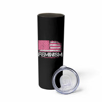 Feminism Feminist Pink American Flag Skinny Tumbler Patriotic Womens Rights