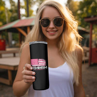 Feminism Feminist Pink American Flag Skinny Tumbler Patriotic Womens Rights