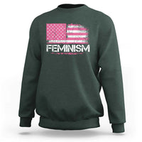 Feminism Feminist Pink American Flag Sweatshirt Patriotic Womens Rights