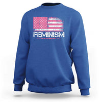 Feminism Feminist Pink American Flag Sweatshirt Patriotic Womens Rights