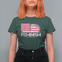 Feminism Feminist Pink American Flag T Shirt For Women Patriotic Womens Rights