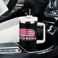 Feminism Feminist Pink American Flag Tumbler With Handle Patriotic Womens Rights