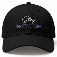 Suicide Prevention Awareness Baseball Cap Stay Your Story Isn't Over Arrow Semicolon