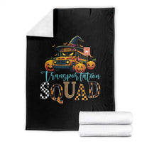 Halloween School Bus Driver Throw Blanket Transportation Squad Pumpkin Witch - Wonder Print Shop