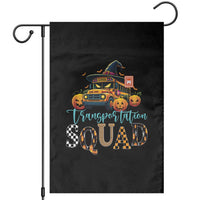 Halloween School Bus Driver Garden Flag Transportation Squad Pumpkin Witch - Wonder Print Shop