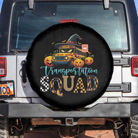 Halloween School Bus Driver Spare Tire Cover Transportation Squad Pumpkin Witch - Wonder Print Shop