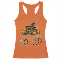 Halloween School Bus Driver Racerback Tank Top Transportation Squad Pumpkin Witch - Wonder Print Shop