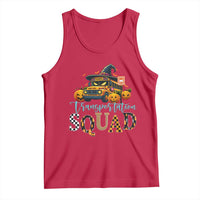 Halloween School Bus Driver Tank Top Transportation Squad Pumpkin Witch - Wonder Print Shop