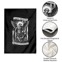 Saint Michael Protect Us In Battle Garden Flag American Flag Catholic Christian Faith - Wonder Print Shop