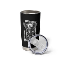 Saint Michael Protect Us In Battle Tumbler Cup American Flag Catholic Christian Faith - Wonder Print Shop