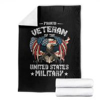 Proud Veteran Of The Military Throw Blanket Veteran's Day Eagle American Flag - Wonder Print Shop