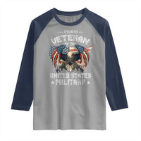 Proud Veteran Of The Military Raglan Shirt Veteran's Day Eagle American Flag - Wonder Print Shop