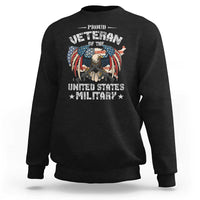 Proud Veteran Of The Military Sweatshirt Veteran's Day Eagle American Flag - Wonder Print Shop