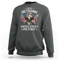 Proud Veteran Of The Military Sweatshirt Veteran's Day Eagle American Flag - Wonder Print Shop