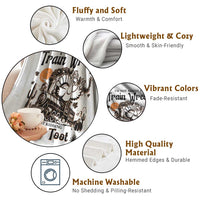 I Am Not Always A Train Wreck Just Kidding Toot Toot Throw Blanket Funny Thanksgiving Turkey - Wonder Print Shop