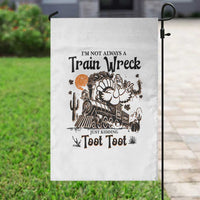 I Am Not Always A Train Wreck Just Kidding Toot Toot Garden Flag Funny Thanksgiving Turkey - Wonder Print Shop