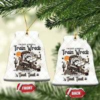 I Am Not Always A Train Wreck Just Kidding Toot Toot Ceramic Ornament Funny Thanksgiving Turkey - Wonder Print Shop