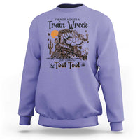 I Am Not Always A Train Wreck Just Kidding Toot Toot Sweatshirt Funny Thanksgiving Turkey - Wonder Print Shop