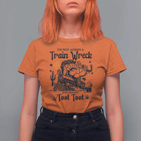 I Am Not Always A Train Wreck Just Kidding Toot Toot T Shirt For Women Funny Thanksgiving Turkey - Wonder Print Shop