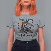 I Am Not Always A Train Wreck Just Kidding Toot Toot T Shirt For Women Funny Thanksgiving Turkey - Wonder Print Shop