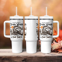 I Am Not Always A Train Wreck Just Kidding Toot Toot Tumbler With Handle Funny Thanksgiving Turkey - Wonder Print Shop