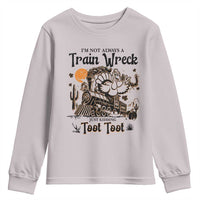 I Am Not Always A Train Wreck Just Kidding Toot Toot Youth Sweatshirt Funny Thanksgiving Turkey - Wonder Print Shop