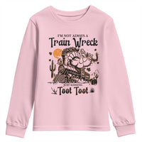 I Am Not Always A Train Wreck Just Kidding Toot Toot Youth Sweatshirt Funny Thanksgiving Turkey - Wonder Print Shop