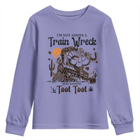 I Am Not Always A Train Wreck Just Kidding Toot Toot Youth Sweatshirt Funny Thanksgiving Turkey - Wonder Print Shop