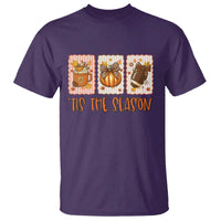 Tis The Season Fall Thanksgiving T Shirt American Football Pumpkin Postage Stamps - Wonder Print Shop