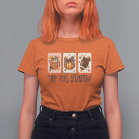 Tis The Season Fall Thanksgiving T Shirt For Women American Football Pumpkin Postage Stamps - Wonder Print Shop
