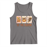 Tis The Season Fall Thanksgiving Tank Top American Football Pumpkin Postage Stamps - Wonder Print Shop