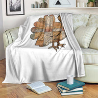 Thanksgiving Vintage Patchwork Gobble Turkey Throw Blanket - Wonder Print Shop