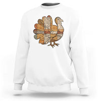 Thanksgiving Vintage Patchwork Gobble Turkey Sweatshirt - Wonder Print Shop
