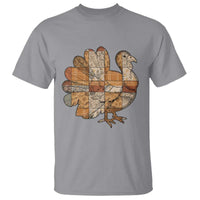 Thanksgiving Vintage Patchwork Gobble Turkey T Shirt - Wonder Print Shop