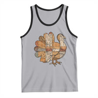 Thanksgiving Vintage Patchwork Gobble Turkey Tank Top - Wonder Print Shop