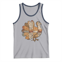 Thanksgiving Vintage Patchwork Gobble Turkey Tank Top - Wonder Print Shop