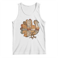 Thanksgiving Vintage Patchwork Gobble Turkey Tank Top - Wonder Print Shop