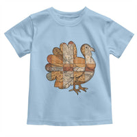 Thanksgiving Vintage Patchwork Gobble Turkey Toddler T Shirt - Wonder Print Shop