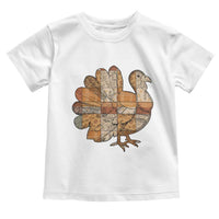 Thanksgiving Vintage Patchwork Gobble Turkey Toddler T Shirt - Wonder Print Shop