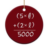 2 Fishes 5 Loaves Jesus Feeds The 5000 Christian Bible Verses Ceramic Ornament - Wonder Print Shop
