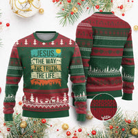 Jesus The Way The Truth The Life Ugly Christmas Sweater Blessed Christians - Wonder Print Shop