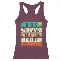 Jesus The Way The Truth The Life Racerback Tank Top Blessed Christians - Wonder Print Shop