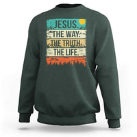 Jesus The Way The Truth The Life Sweatshirt Blessed Christians - Wonder Print Shop