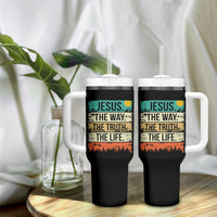 Jesus The Way The Truth The Life Tumbler With Handle Blessed Christians - Wonder Print Shop