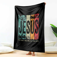 Jesus The Way The Truth The Life Throw Blanket Christian Worship - Wonder Print Shop