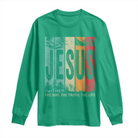 Jesus The Way The Truth The Life Long Sleeve Shirt Christian Worship - Wonder Print Shop