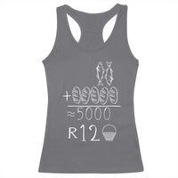 2 Fishes 5 Breads Jesus Feeds The 5000 Christian Bible Verses Racerback Tank Top - Wonder Print Shop