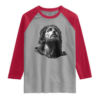 Jesus Christ Religious Christian Faith Crown Of Thorns Raglan Shirt - Wonder Print Shop