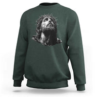 Jesus Christ Religious Christian Faith Crown Of Thorns Sweatshirt - Wonder Print Shop